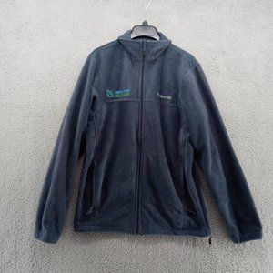 Columbia Jacket Womens Small Dark Blue Fuzzy Warm Cozy Outerwear Zip Pockets‎
